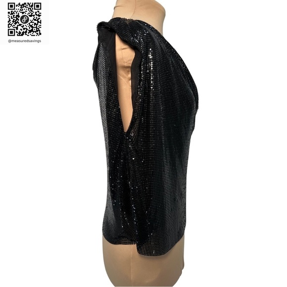 Express  - NWT Medium - Black Chainmail Top - New with Tags - 2017 - Picture 3 of 8